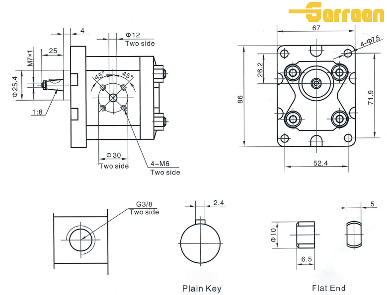 CBD1-F200 Series Hydraulic Gear Pump dimension CBD1-F200 Series Hydraulic Gear Pump dimension