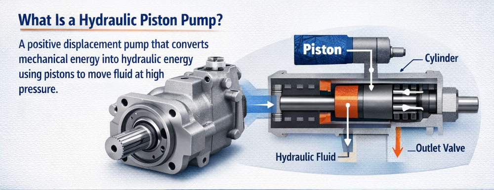 how hydraulic piston pumps work