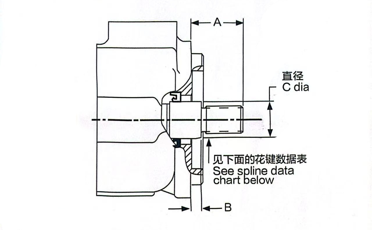 4525VQSV10 Vane Pump shaft
