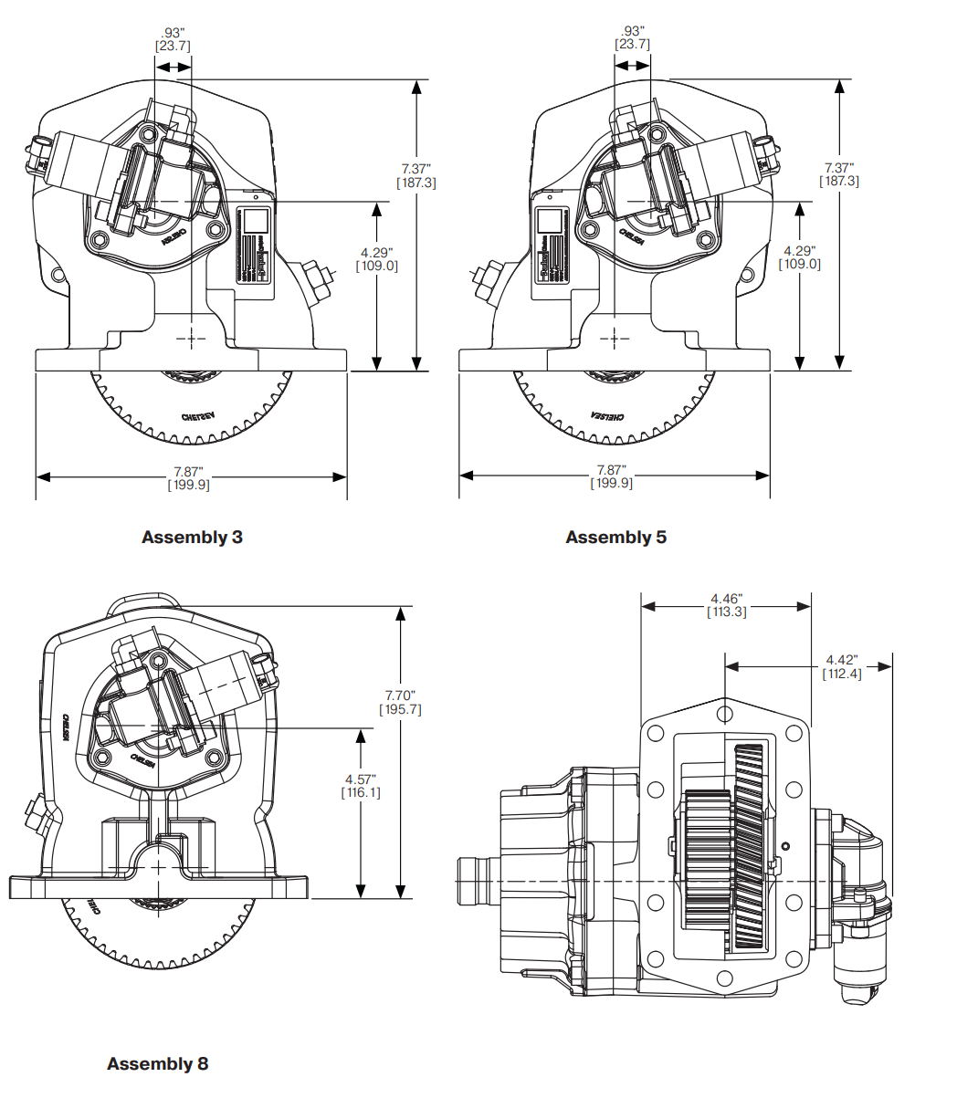 PTO 281 Series Hydraulic PowerShift 图纸