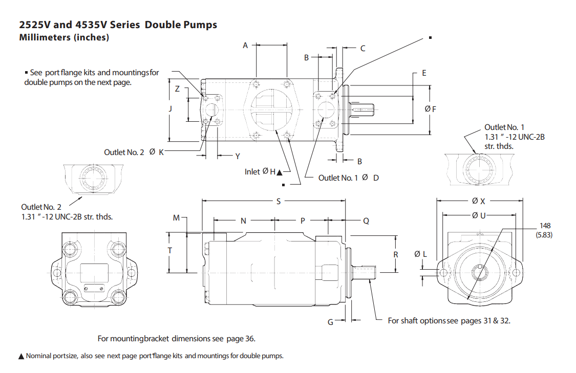 2520v 3520v 3525v 4520v 4525v 4535v Double Vane Hydraulic Pump&nbsp;Installation Dimensions 1.png