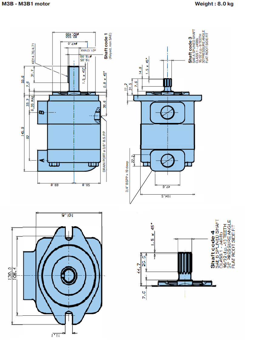 M3B Hydraulic Vane Motors Dimensions.png