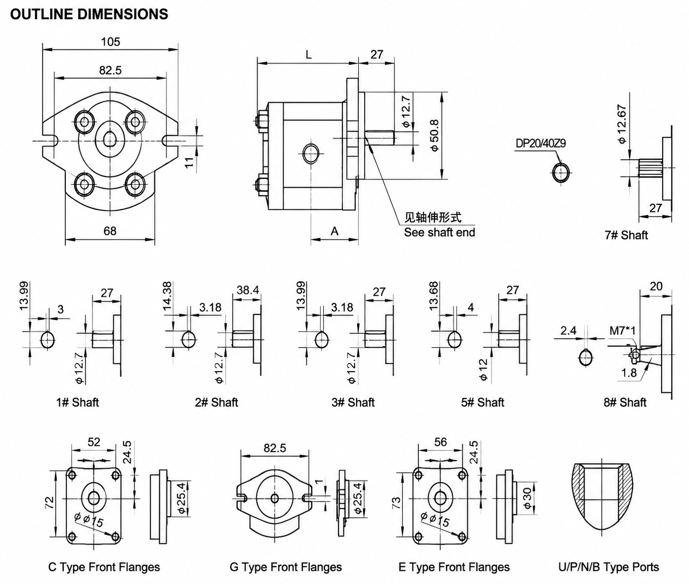 1GG Series Gear Pump code